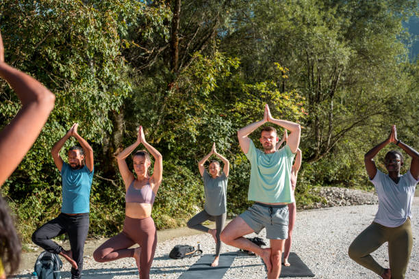 istock Peaceful Yoga Assembly with Ethnic Mix 2151186343