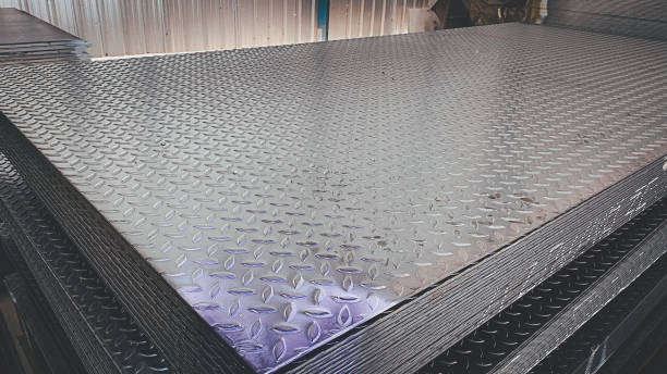 istock Steel with chicken feet pattern. Checkered plate. Anti-slip pattern sheets. Suitable for flooring or lining walkways, stairs, and cold room walls.Tread plate, checker plate, diamond plate,Steel plate 2151189568