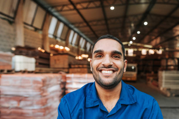 istock Portrait of a construction material warehouse worker 2151192298