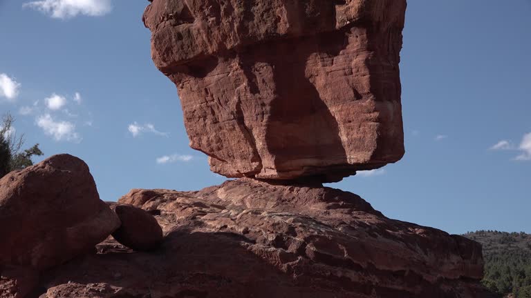 The Balanced Rock, Leaning Rock. The Garden of the Gods, Colorado, USA