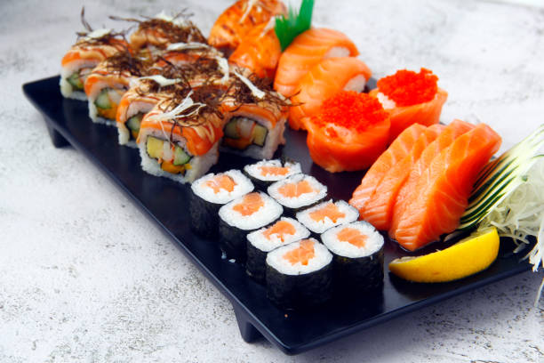 istock Freshly made assorted Japanese food 2151199694
