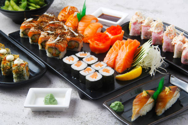 istock Freshly made assorted Japanese food 2151199696
