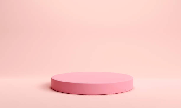 istock Platforms pastel. minimal scene with pink podiums 2151200205