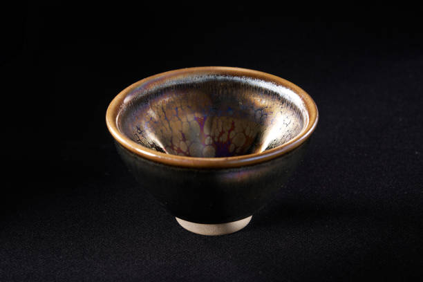 istock Beautiful Chinese Fujian Jianzhan tea cup on black background 2151204241