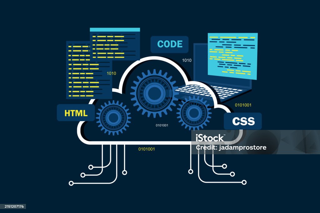 Software Development And Programming Concept Stock Illustration ...