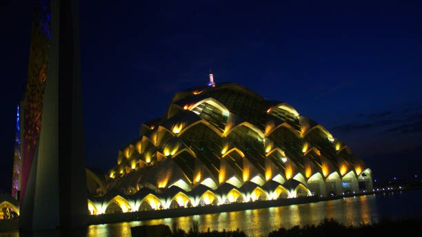 Al-Jabbar Grand Mosque at night