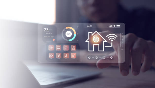 istock Smart home dashboard to control home appliances Assistant technology for smart devices smart home concept 2151212433