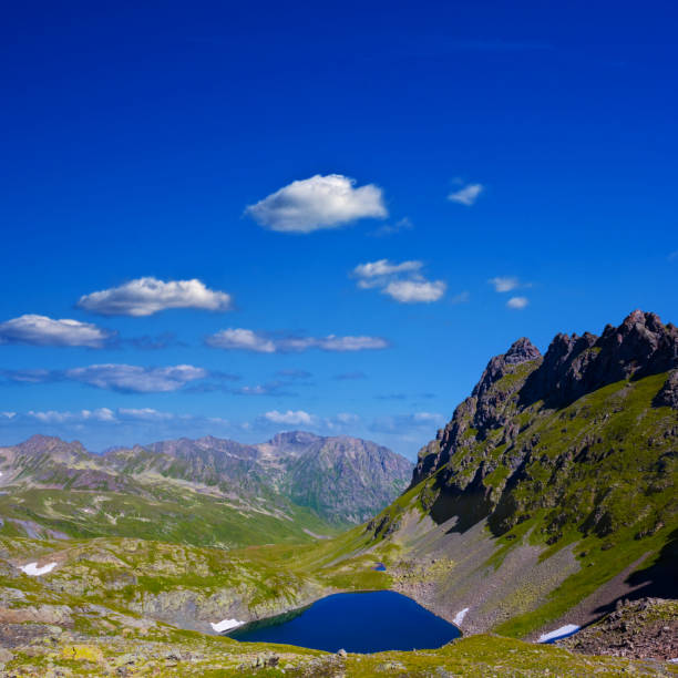Khelistsadi lake in truso, Georgia. mountain lake landscape