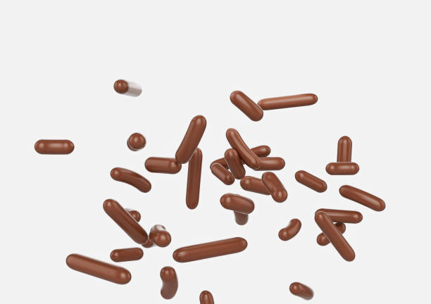 istock Chocolate Sprinkles For Cakes, Ice Cream And Desserts Falling On White Background 3D Illustration 2151221215
