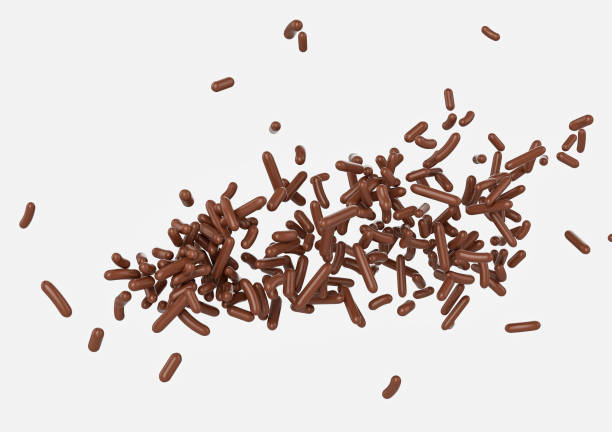 istock Chocolate Sprinkles For Cakes And Bakery Items Scattered On White Background 3D Illustration 2151221220