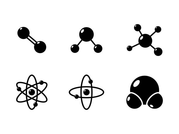 Molecule Icons Set Vector Design. Scalable to any size. Vector illustration file. h2o model stock illustrations
