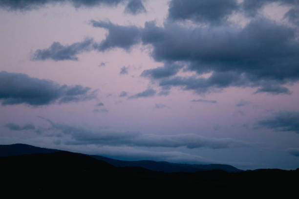 Evening Sky dramatic clouds purple and blue