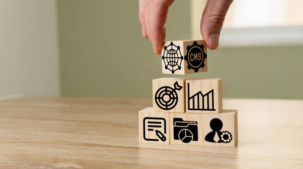 istock concept of content management systems, digital management, mobile applications, social networks and website development. 2151225085