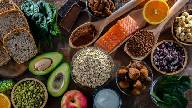istock Composition with food products rich in magnesium 2151229213