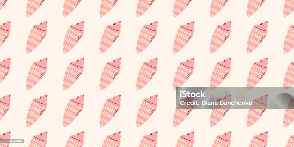 Pink Shell Patterns Pink Shells Pattern Stock Illustration - Download Image Now - Animal ...