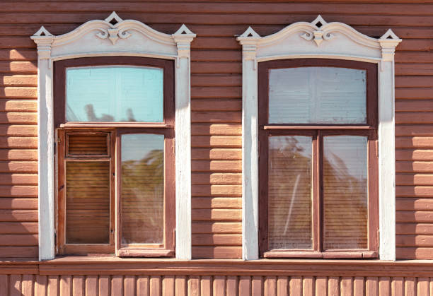 istock Window in an old wooden house. Background 2151232287