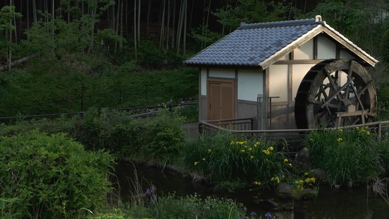 Traditional Rural Scene with Watermill  |  Inagi, Tokyo, Japan