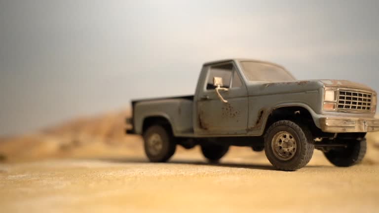 Old Pick Up In The Desert - Scale Model Photography