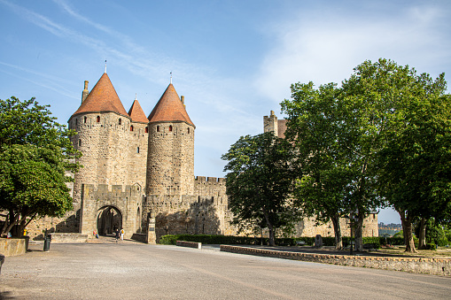 Entrancetowers of the town Carcassone France