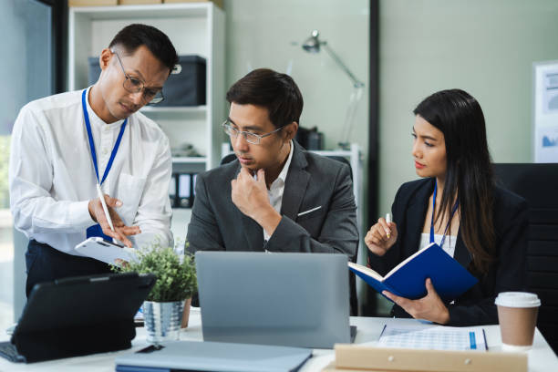 istock Engineer Teamwork Meeting, with partner on model building at company office working technology, Renewable energy-based green businesses and global warming. 2151241091