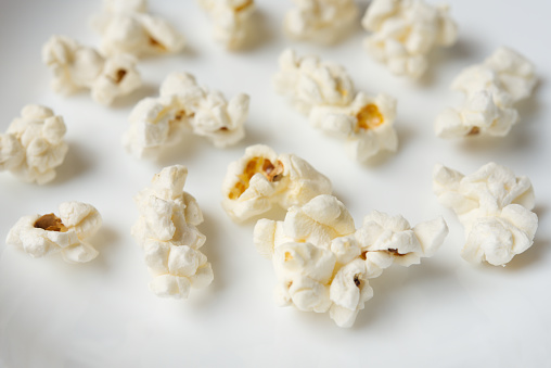 Macrophotography of popcorn.
