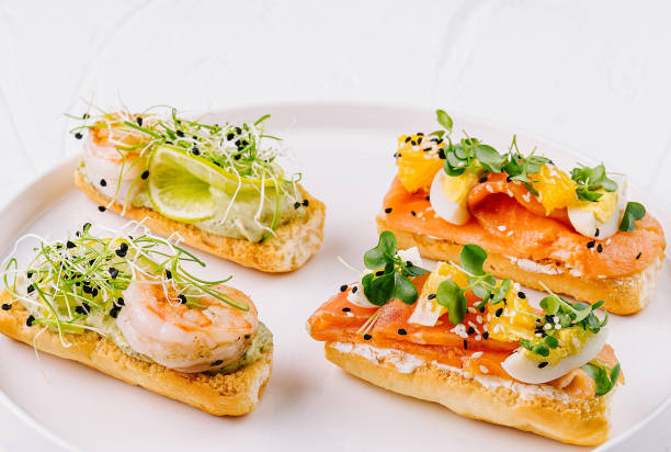 istock Gourmet bruschetta platter on white background 2151242131