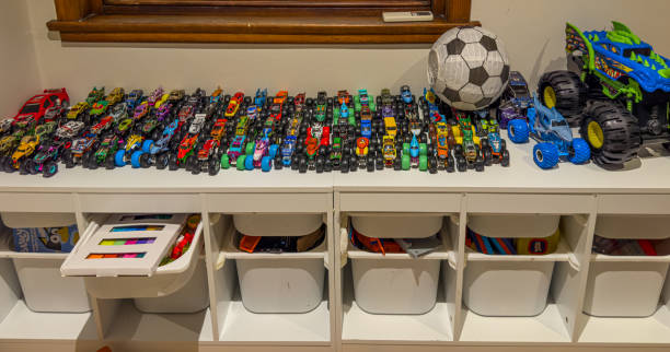 Children's Cars stacked side by side multi colours