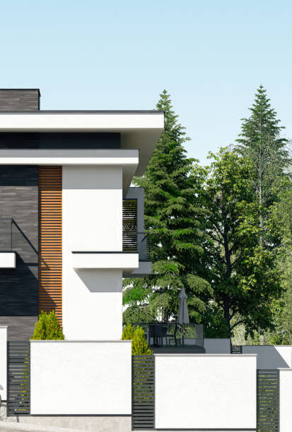 istock Modern Luxurious Villa with garden. 2151252669