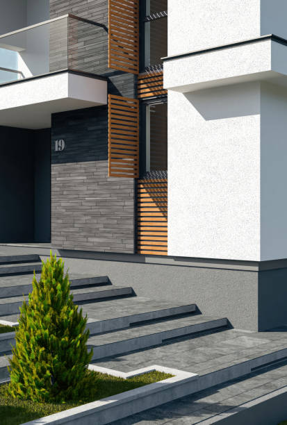 istock Modern Luxurious Villa with garden. 2151252751