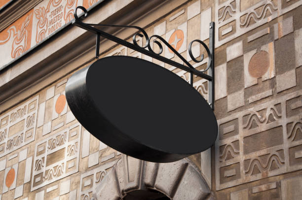 Outdoor Sign Mockup for Logo. 3D Rendering