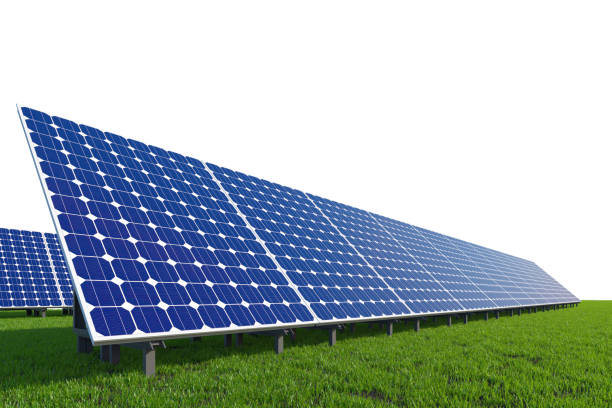 A solar panel isolated on white background.