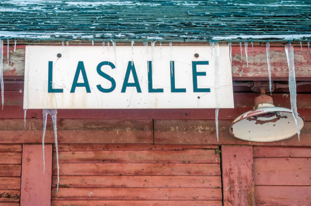 Located near Montreal, in the borough of LaSalle. Quebec  on an extremely cold winter day.