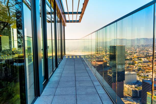 istock Glass-Front Balcony Overlooking Downtown Los Angeles 2151261856
