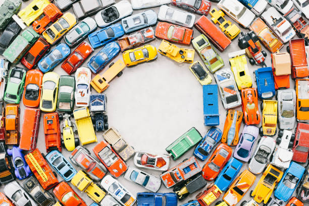 istock Toy cars from above 2151267818