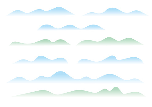 This is a vector material that can be used for decorating mountain landscapes or wave imagery.