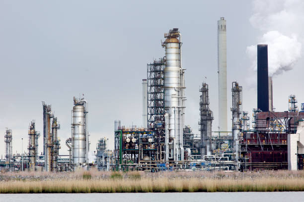 istock Port of Antwerp - large refinery 2151272613