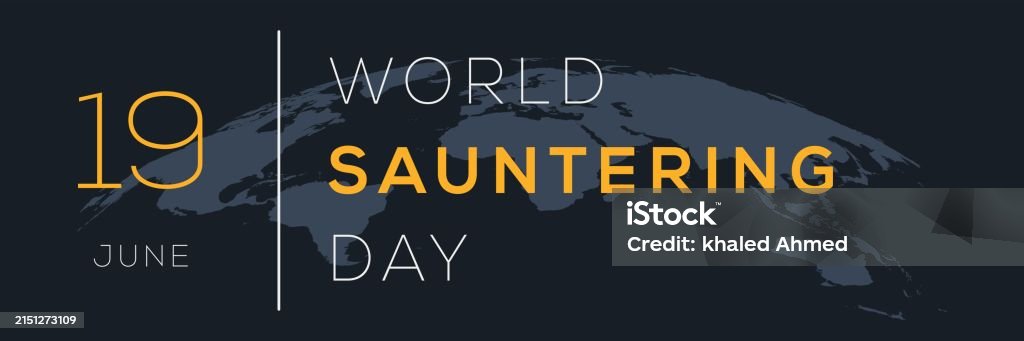 Sauntering Vector World Sauntering Day Stock Illustration - Download Image Now - Activity ...