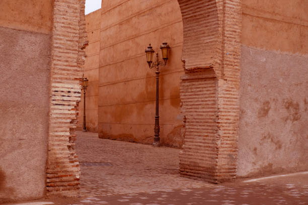 Minaret of the Koutoubia Mosque of Marrakesh, Morocco. It is the capital city of the mid-southwestern region of Marrakesh-Asfi.