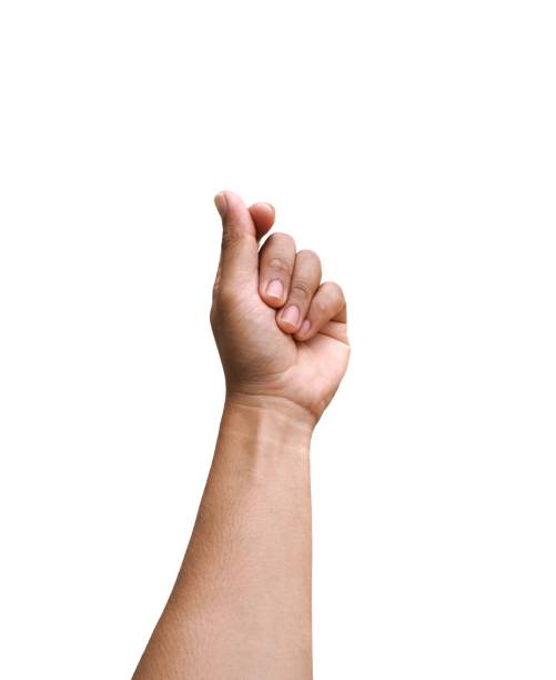 istock Male hands gesture holding cards or business cards.  Some types of documents  Identification card or passport  Or do a mini heart pose.  Isolated on a white background. 2151274245