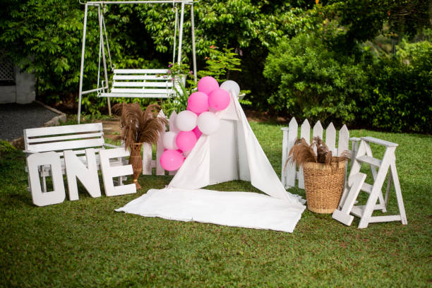 istock Close view of first birthday decoration 2151275999