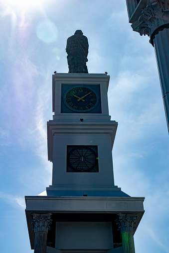 Pontianak, Kalimantan Barat, Indonesia - 13 September 2023 A Clock Tower in Cathedral Church of St. Joseph