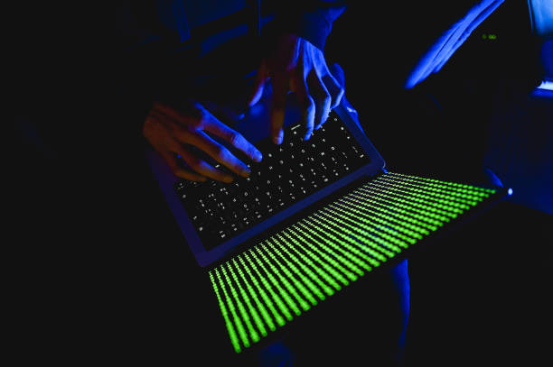 Red Led Hacker Computer 120+ Computer Keyboard Dark Computer Hacker Illuminated Stock Photos ...