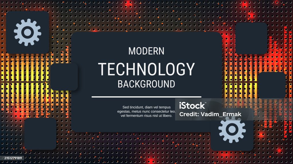 Modern Technology Style Vector Background Stock Illustration - Download ...