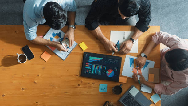 istock Smart manager explain financial graph to colleague at meeting room. Convocation. 2151286683
