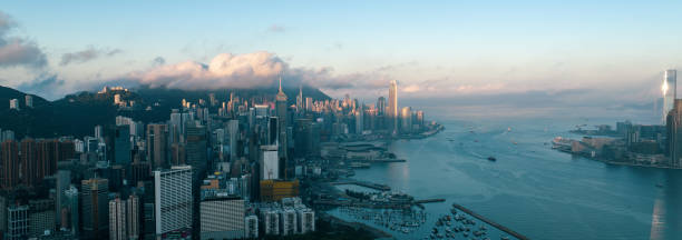 istock Victoria Harbour View Point at Sunset, Hong Kong 2151288114