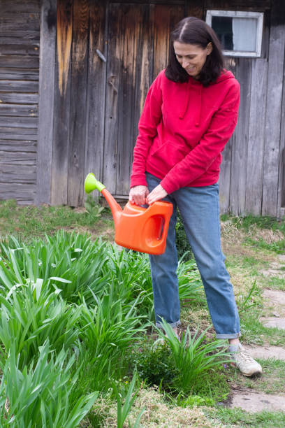 istock Woman with watering can 2151294798