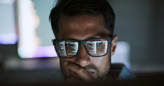 Latin Coder Hispanic Latin American Man Software Engineer Developer Use Computer At ...