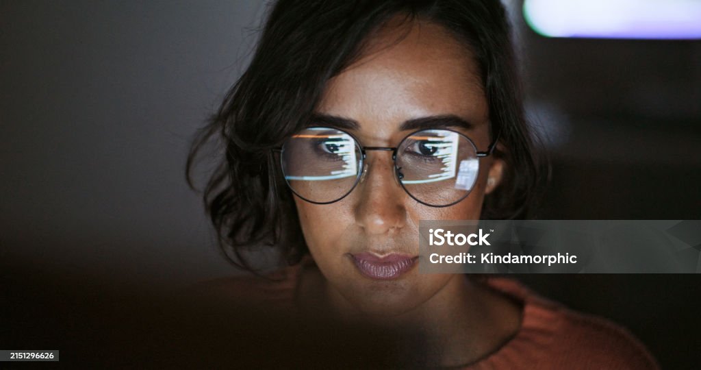 Latin Coder Hispanic Latin American Woman Software Engineer Developer Use Computer ...