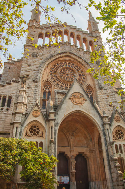 Church of Sant Bartomeu in the village of Soller on the Mediterranean island of Majorca