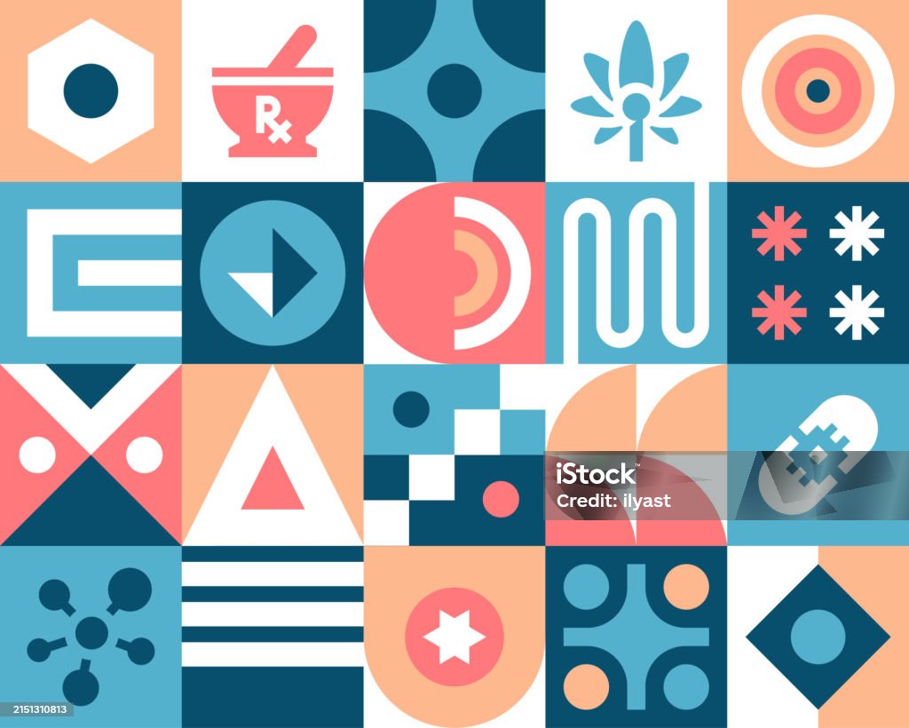 Simple Pattern Background Alternative Geometric Pattern Design For Alternative Therapy Stock Illustration ...